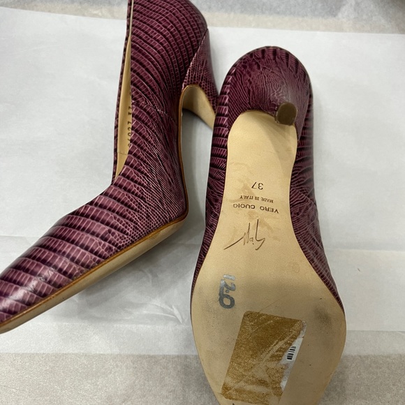 Giuseppe Zanotti Burgundy Genuine Reptile Pumps - Picture 7 of 15